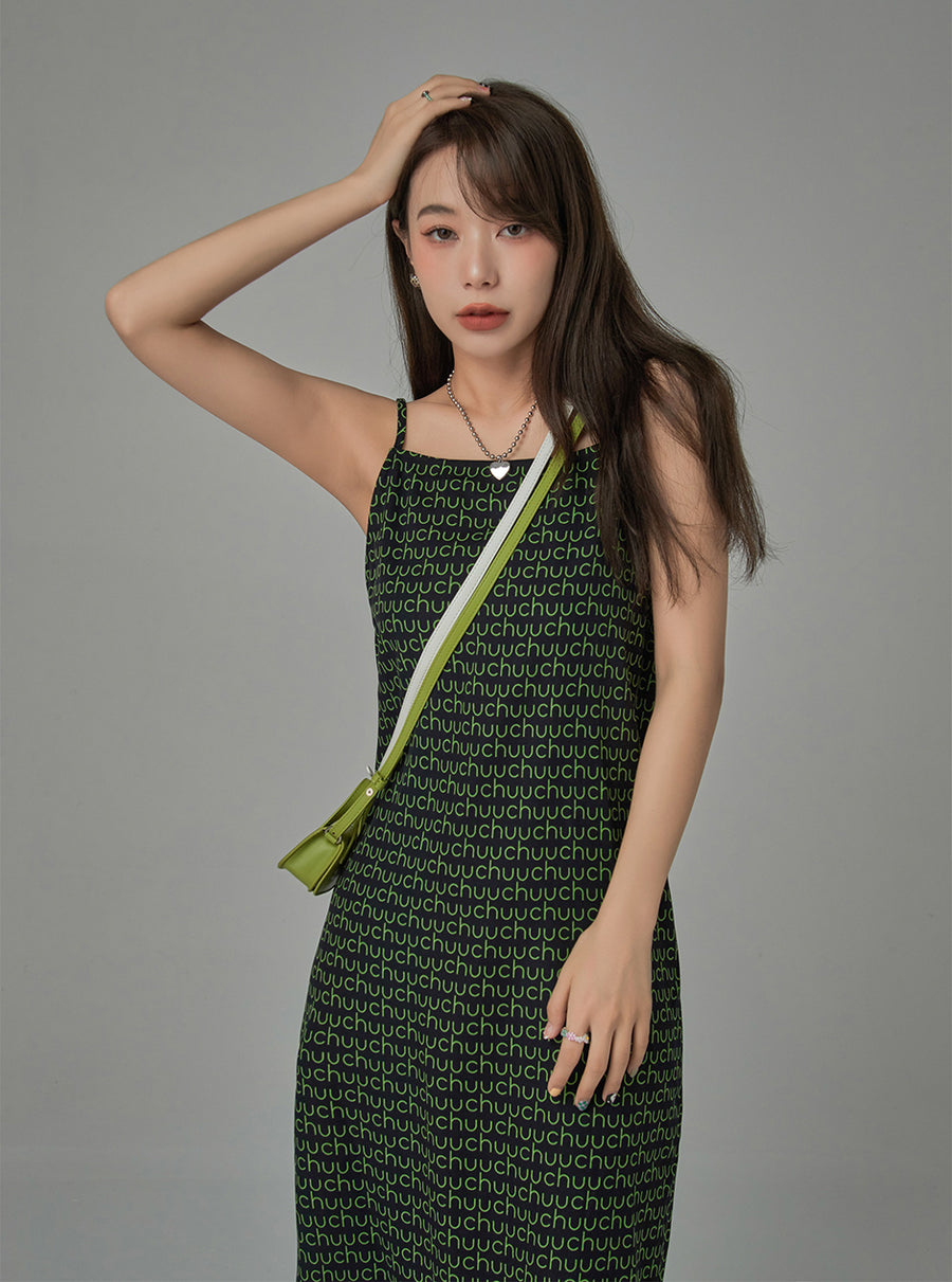 CHUU Timeless Cool Card Slip Dress