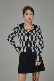 Genius Sense Of Style Checkered Cardigan