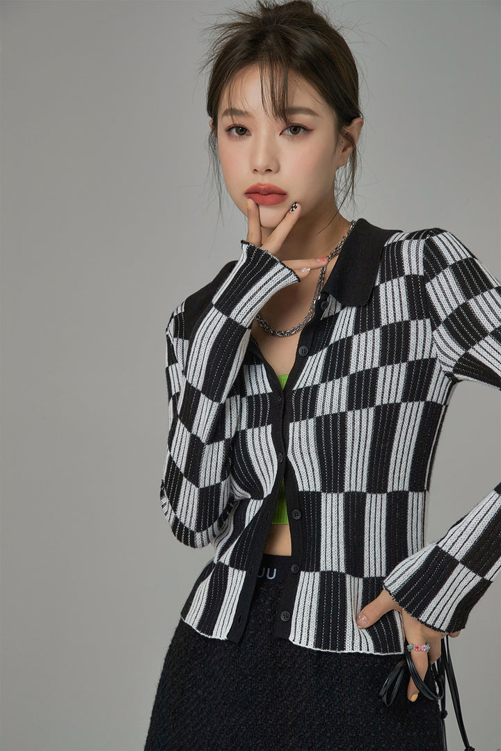 Genius Sense Of Style Checkered Cardigan