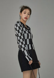 Genius Sense Of Style Checkered Cardigan