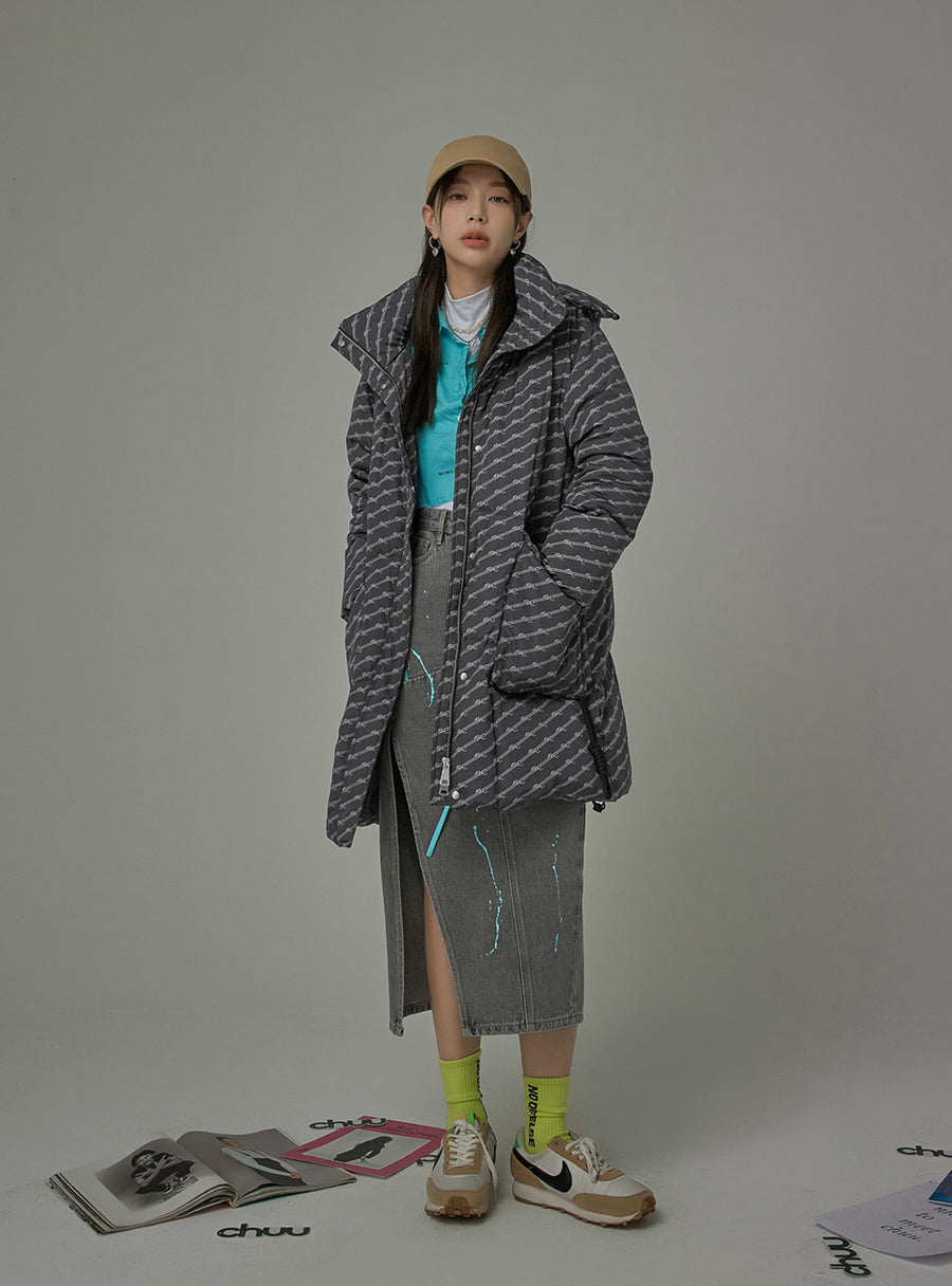 CHUU Once Upon A December Long Padded Coat