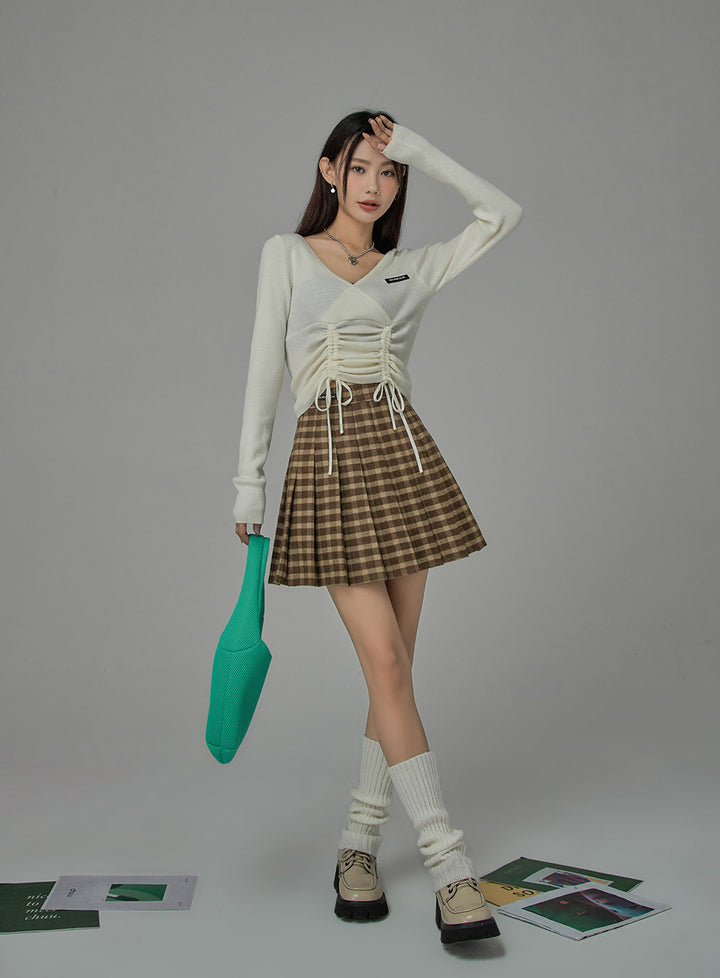 Made A Great Deal Checkered Skirt