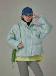 Water Painting Padded Jacket