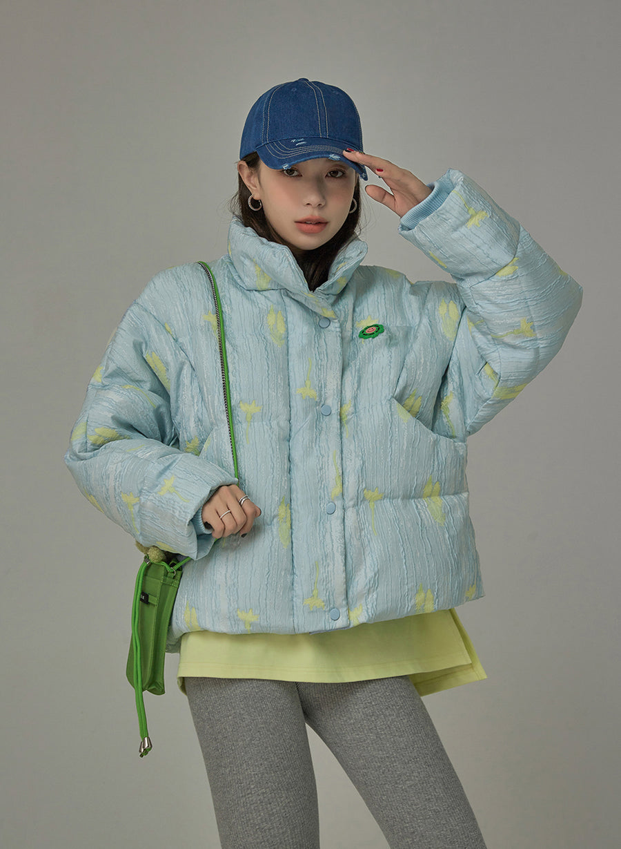 CHUU Water Painting Padded Jacket