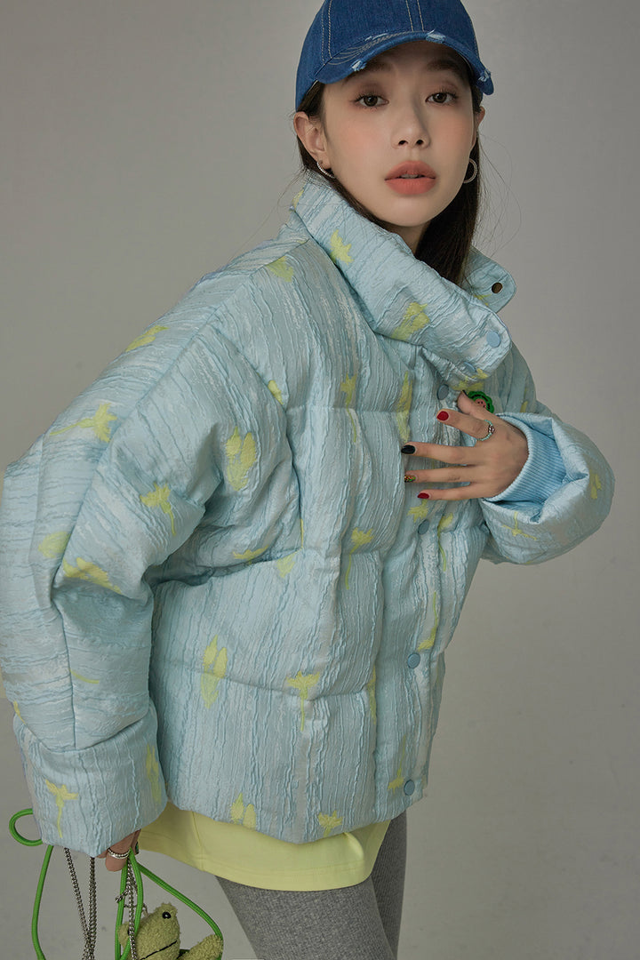 Water Painting Padded Jacket