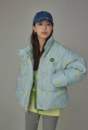 Water Painting Padded Jacket