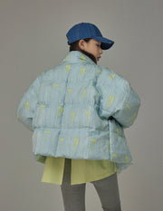 Water Painting Padded Jacket