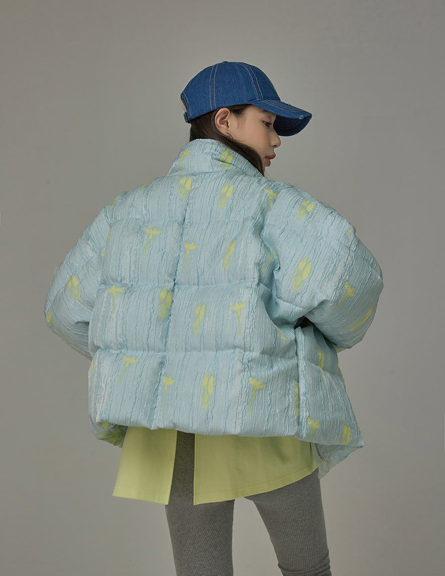 CHUU Water Painting Padded Jacket