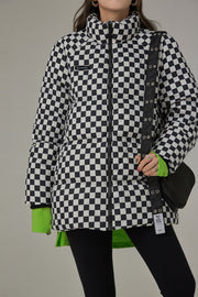 Always Standing Out Checkered Padded Jacket