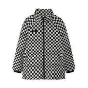 Always Standing Out Checkered Padded Jacket