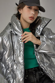 Metallic Cherries Padded Jacket