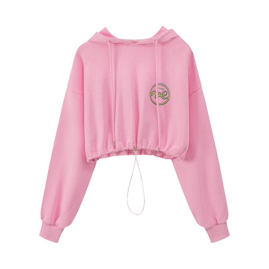 CHUU Bubble And Gum Cropped Hoodie