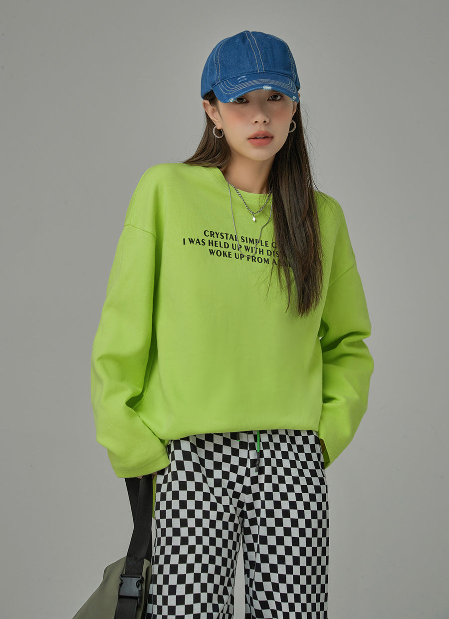 CHUU Simple Crystal Sweatshirt