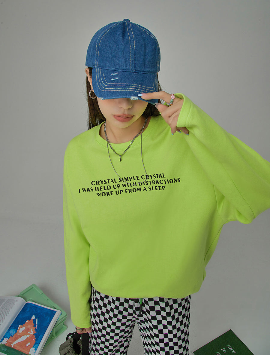 CHUU Simple Crystal Sweatshirt