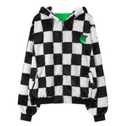 Bring To Stockholm Checkered Jumper Jacket