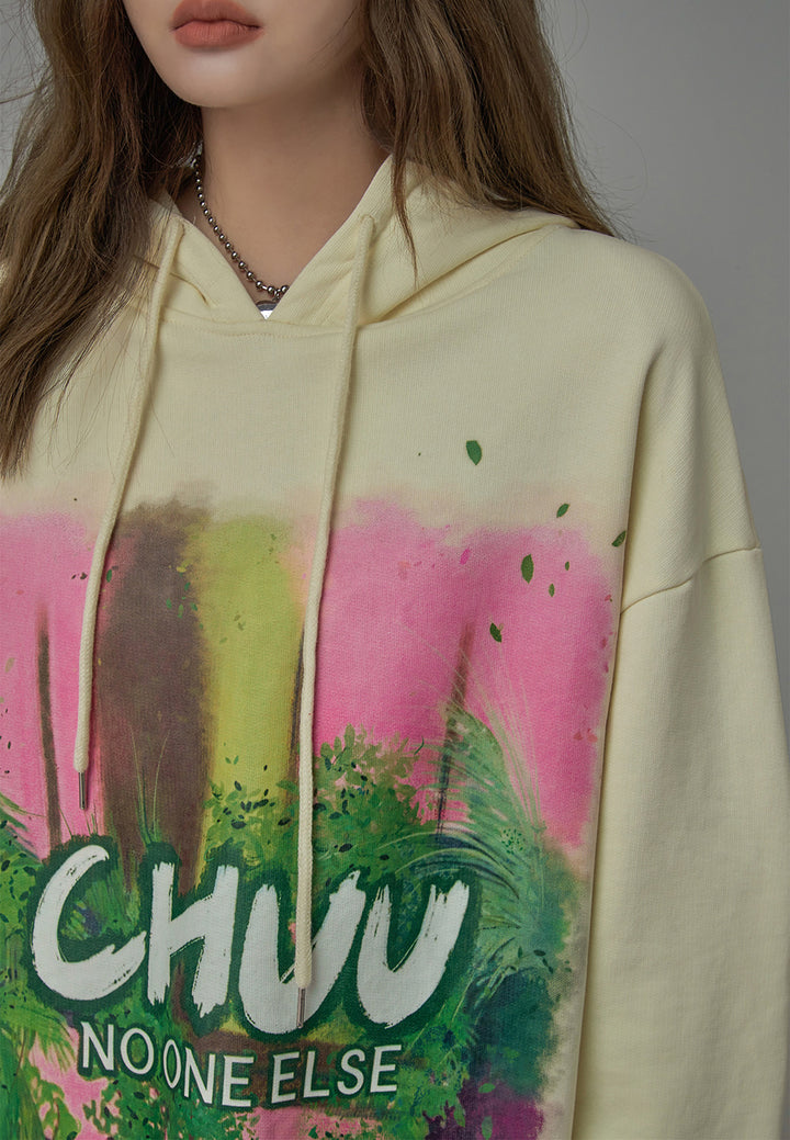 Lets Go Back To Me Printed Hoodie