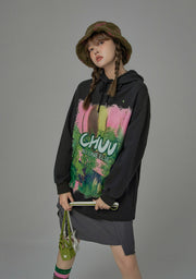 Lets Go Back To Me Printed Hoodie