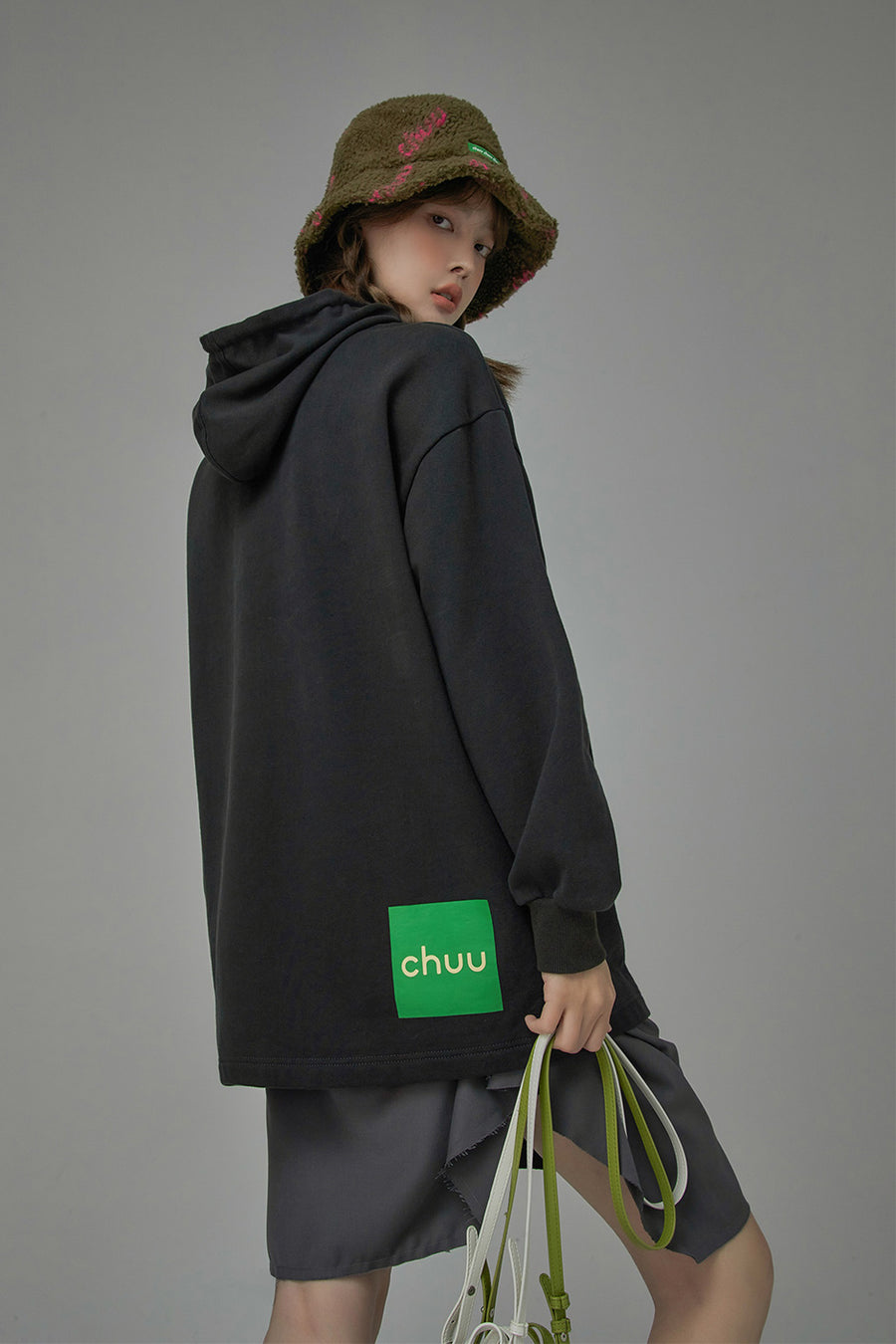 CHUU Lets Go Back To Me Printed Hoodie