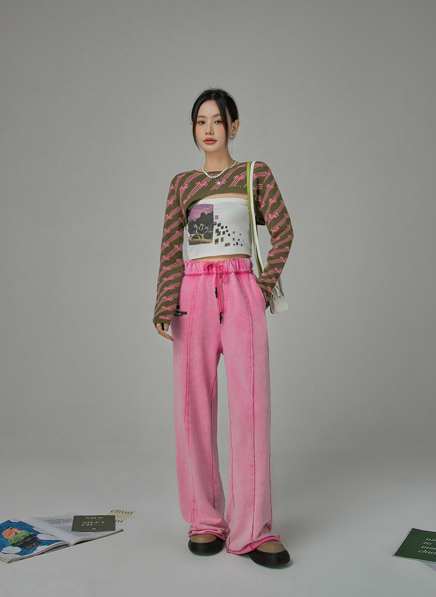 CHUU Never Saw It Coming Cropped Knit Top