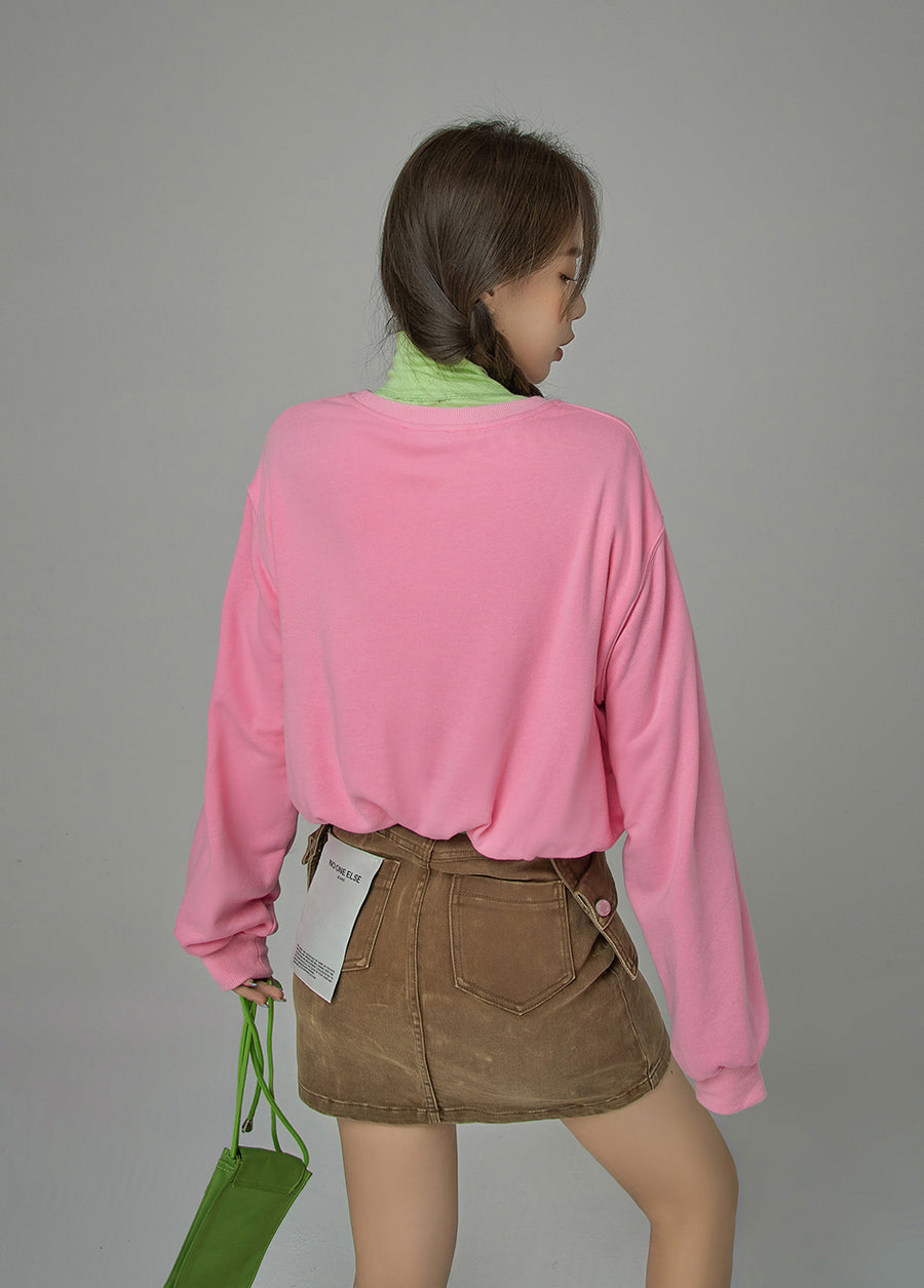 CHUU Visual Search Cropped Sweatshirt