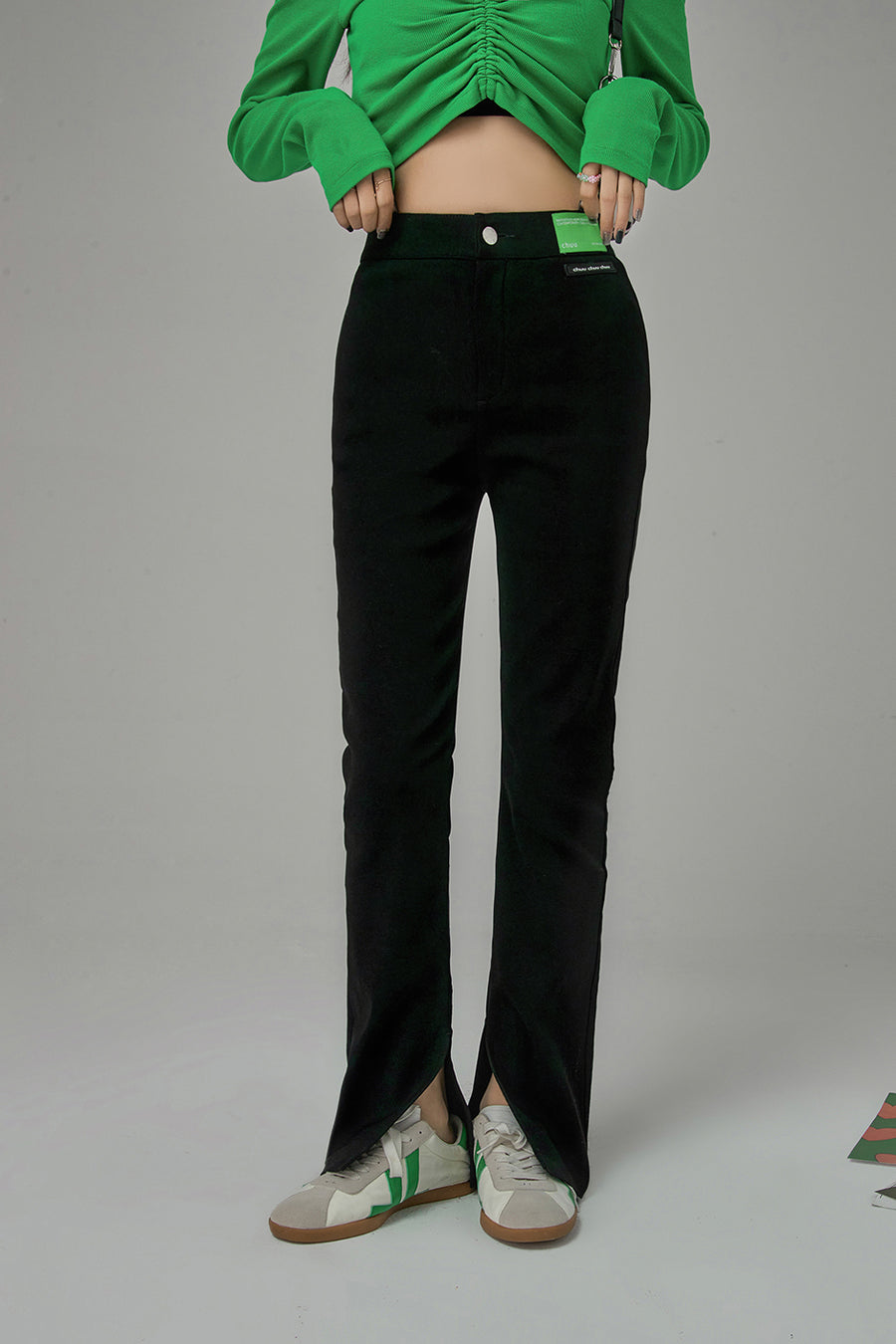 CHUU Somebody Got You Slit Pants