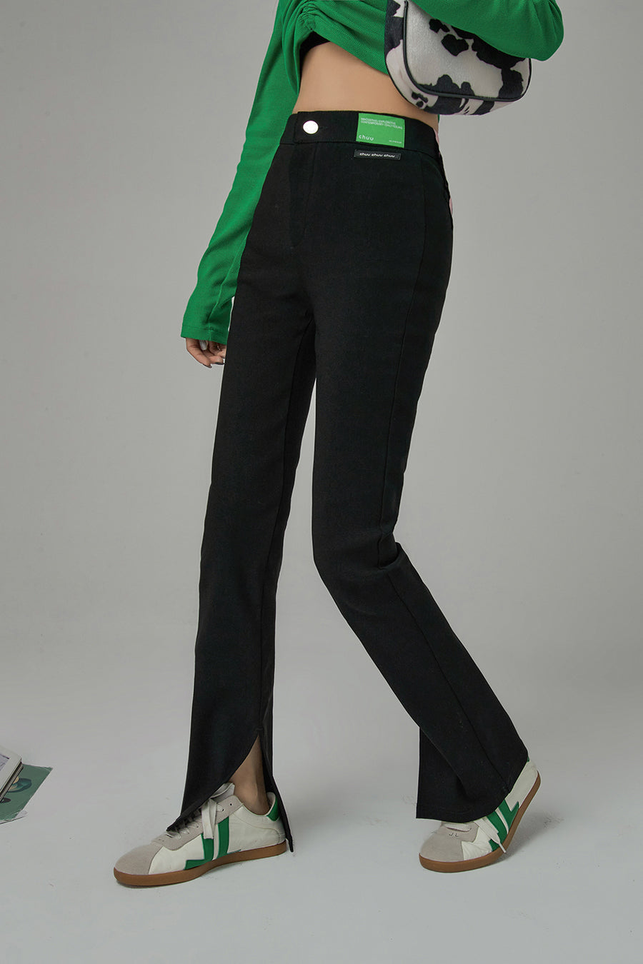 CHUU Somebody Got You Slit Pants