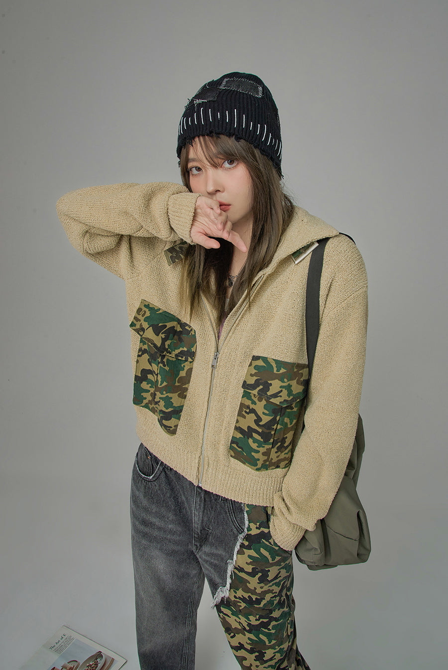 CHUU Getting Some Closure Camo Jacket