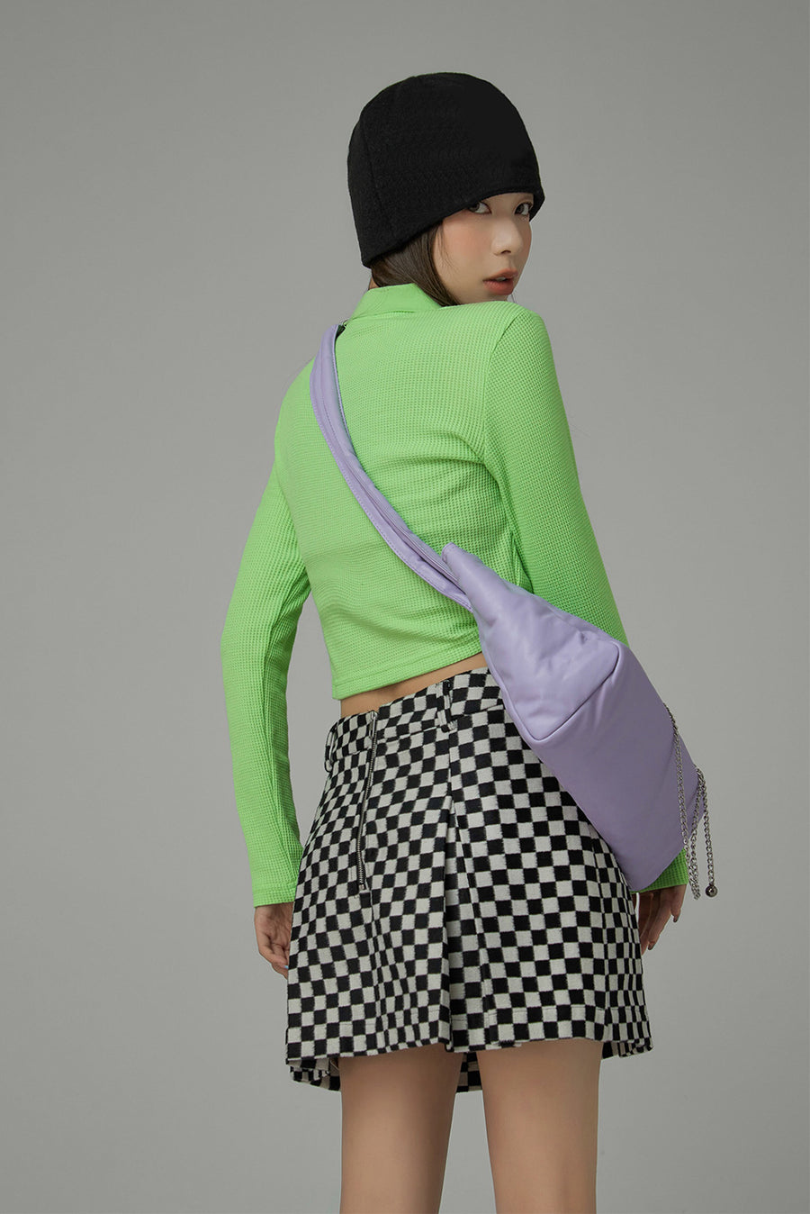 CHUU Sixty Seconds Of Happiness Checkered Skirt