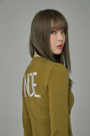 Vintage Dream Picture Cutout Knit Top