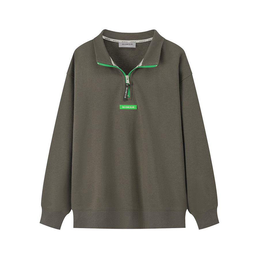 CHUU It Felt Like Heaven Half Zip-Up Sweatshirt