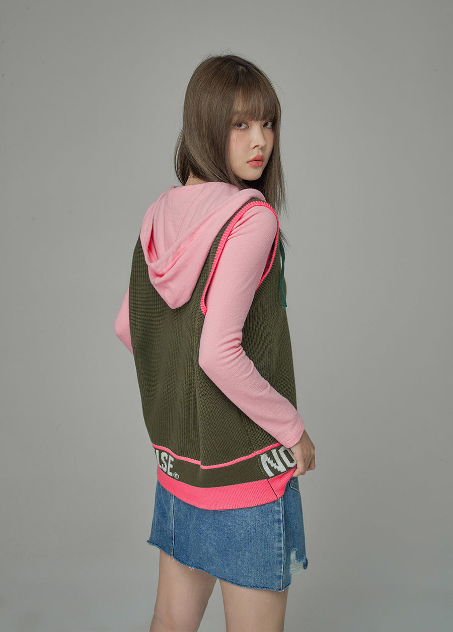 CHUU For A Split Second Knit Vest