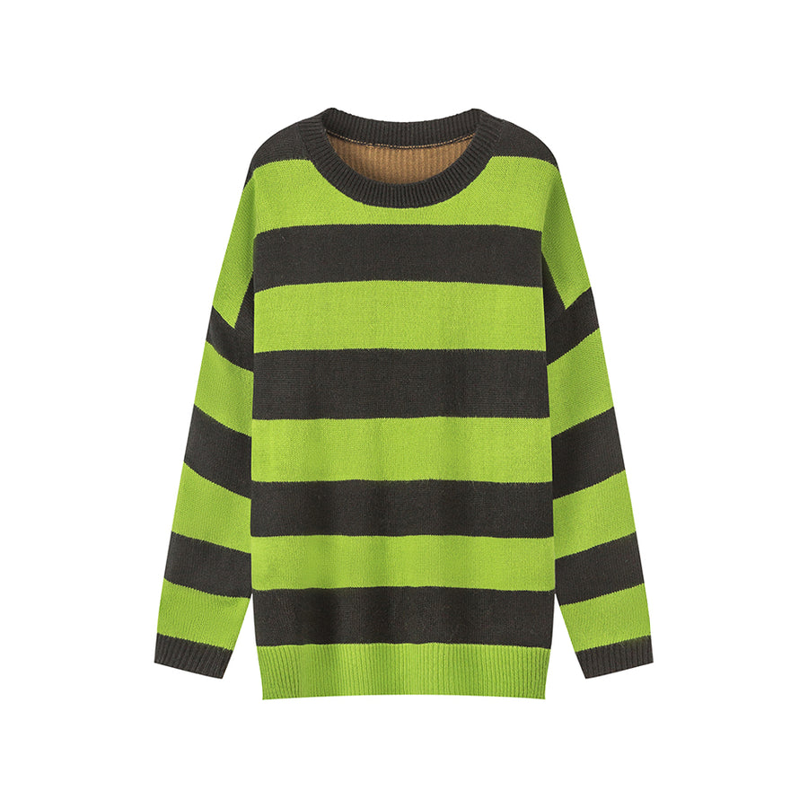 CHUU On A Speedrun Stripes Knit Sweater