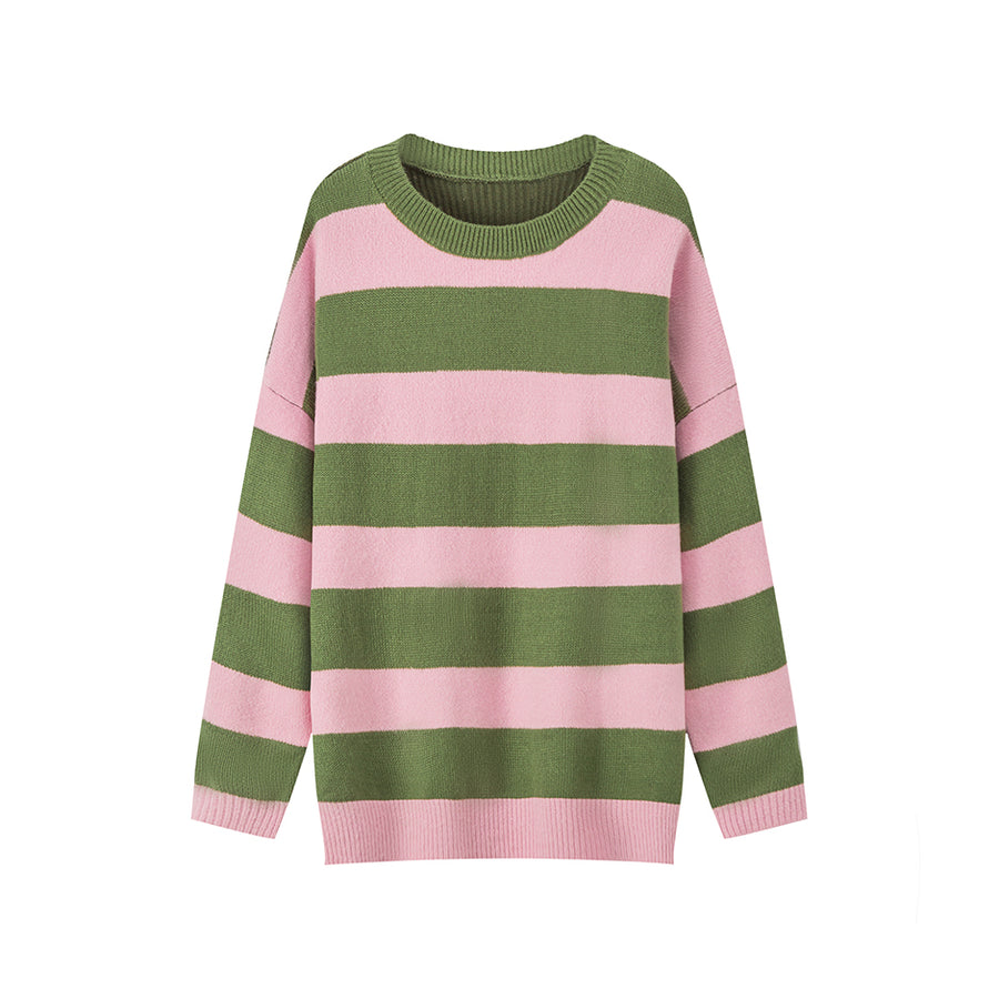 CHUU On A Speedrun Stripes Knit Sweater
