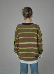 On A Speedrun Stripes Knit Sweater