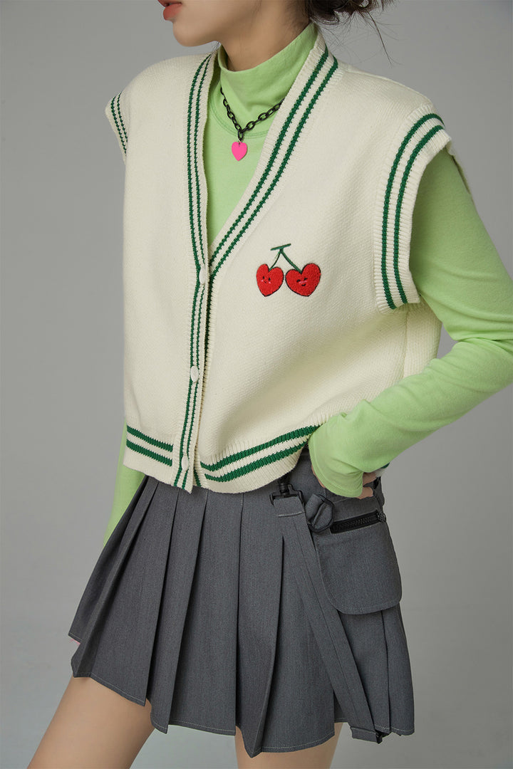 Heart And Cherry Knit Vest
