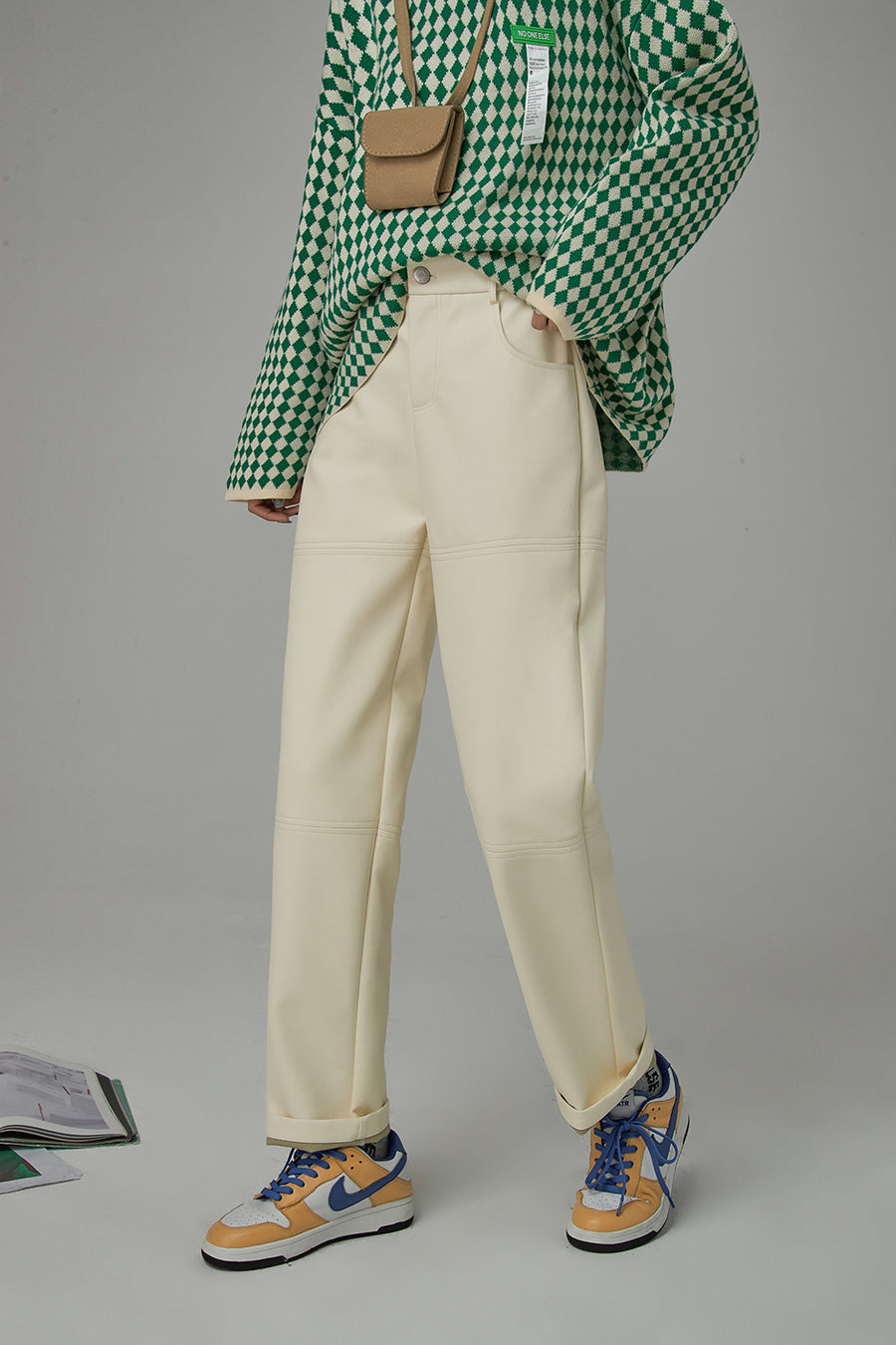 CHUU Sweet N Simple Leather Pants