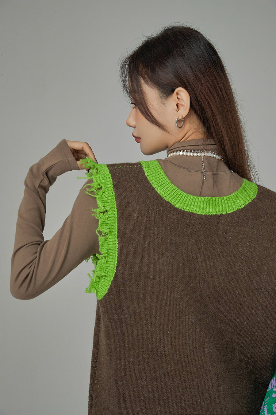 CHUU My Never Ending Thought Knit Vest