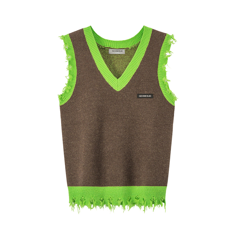CHUU My Never Ending Thought Knit Vest