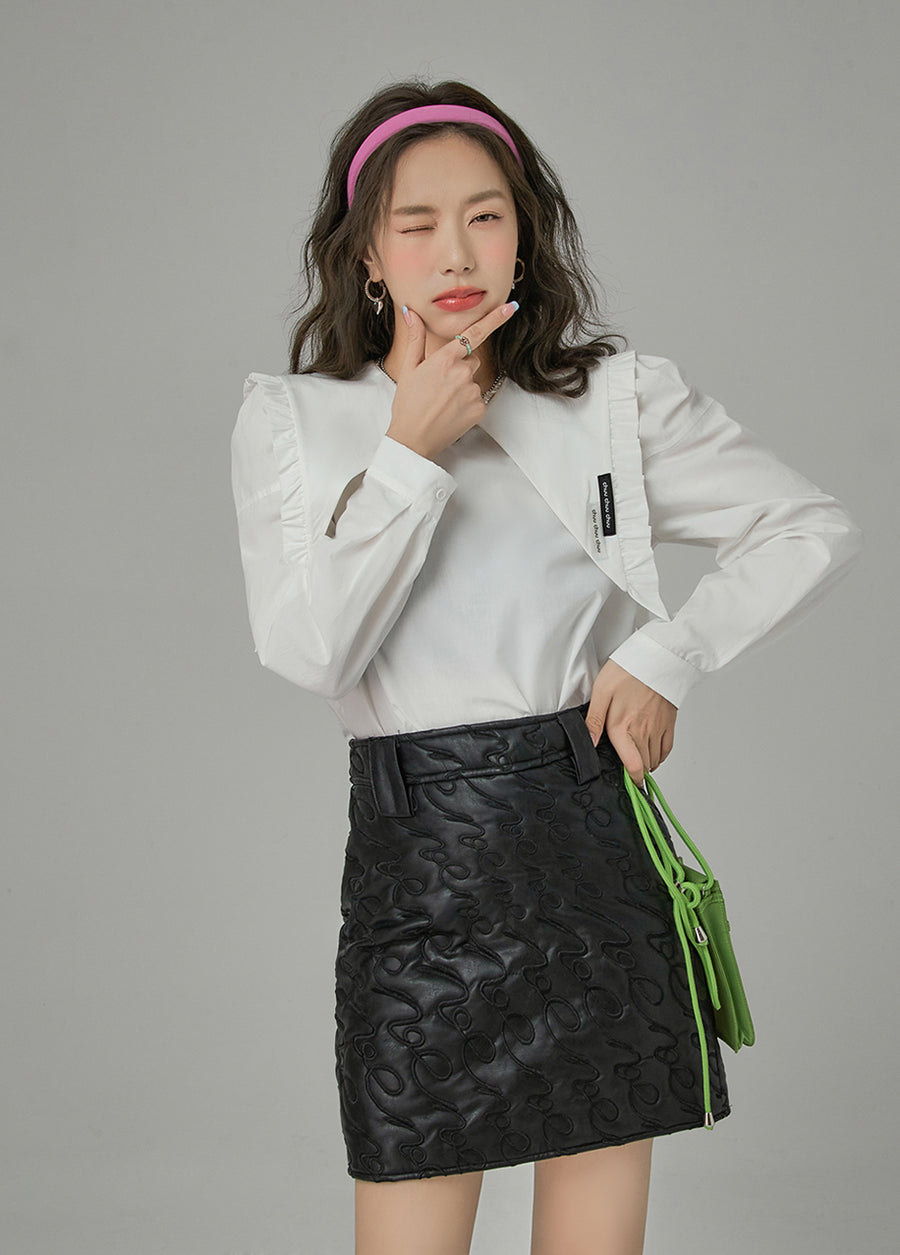 CHUU I Got New Collar Ruffle Blouse