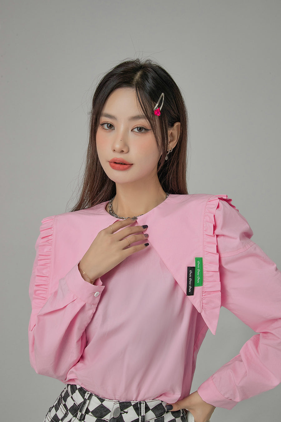 CHUU I Got New Collar Ruffle Blouse
