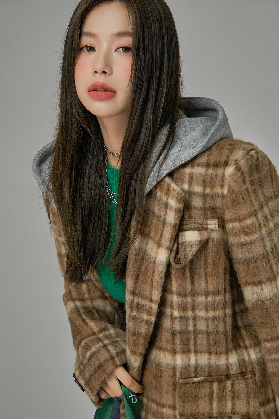 CHUU Plenty Of Competition Checkered Coat