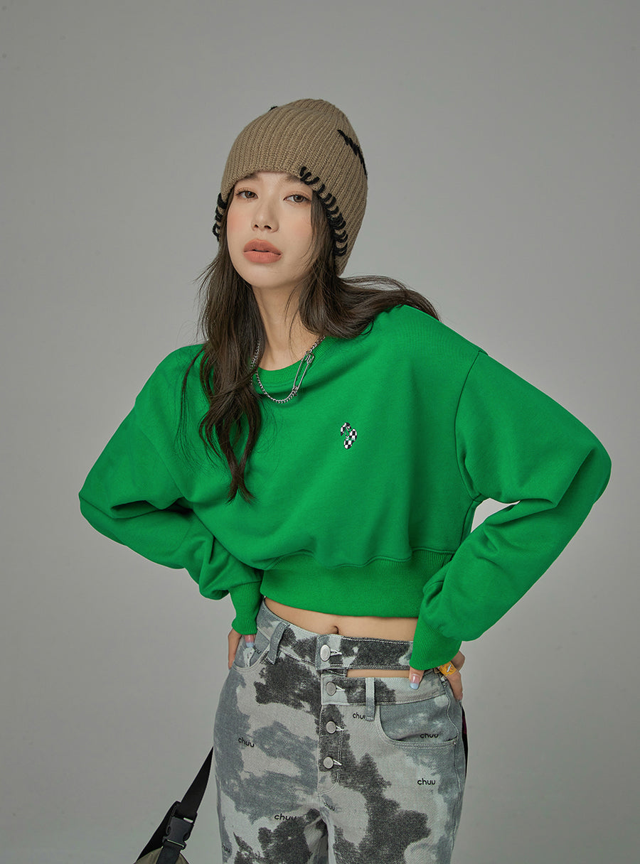 CHUU Show Me Style Cropped Sweatshirt
