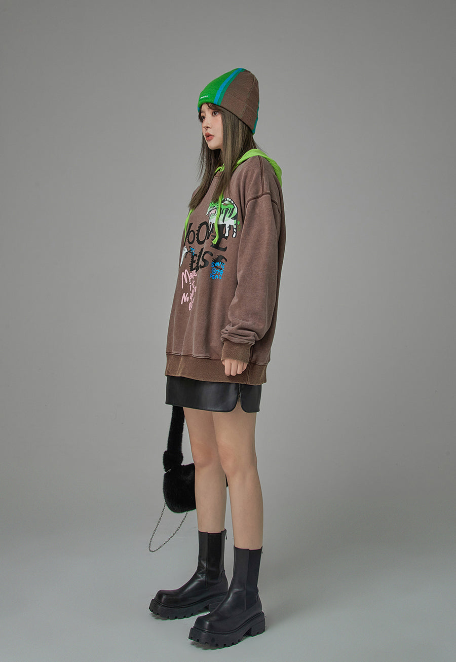 CHUU Make Some Noise Printed Sweatshirt