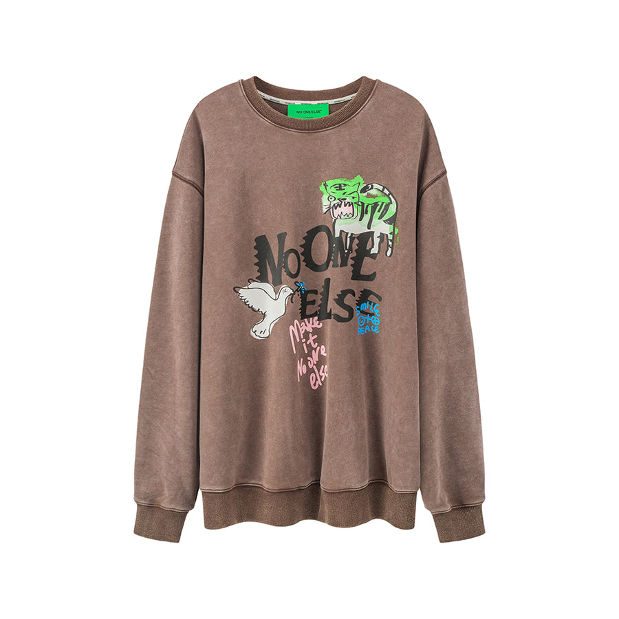CHUU Make Some Noise Printed Sweatshirt