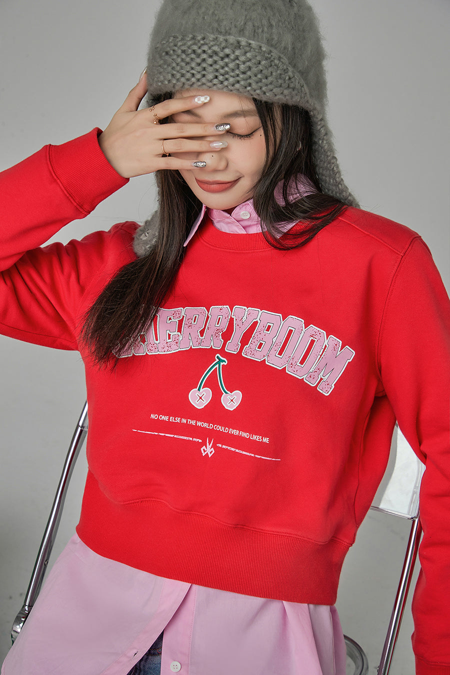 CHUU Cherryboom Printed Sweatshirt