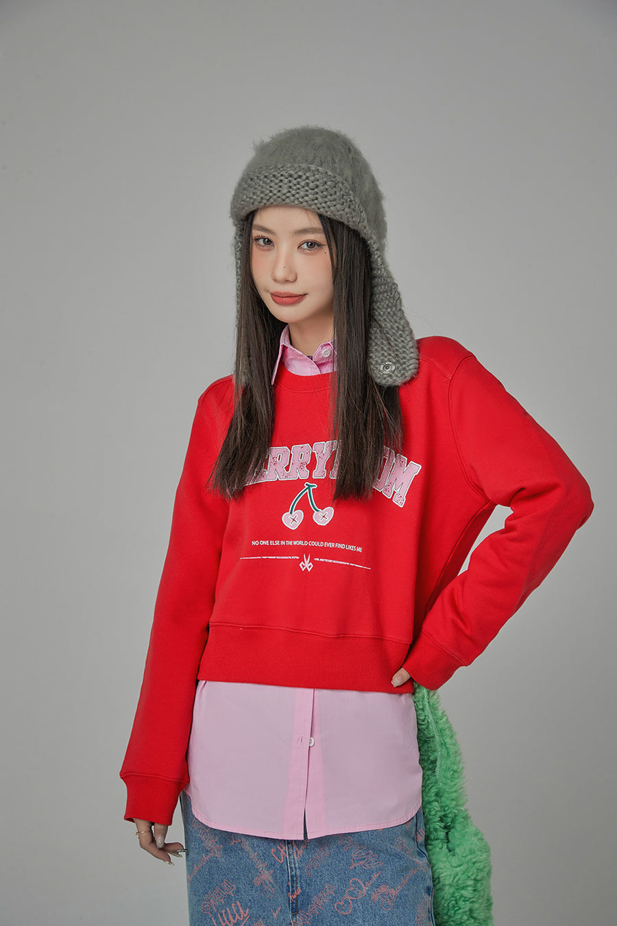 CHUU Cherryboom Printed Sweatshirt
