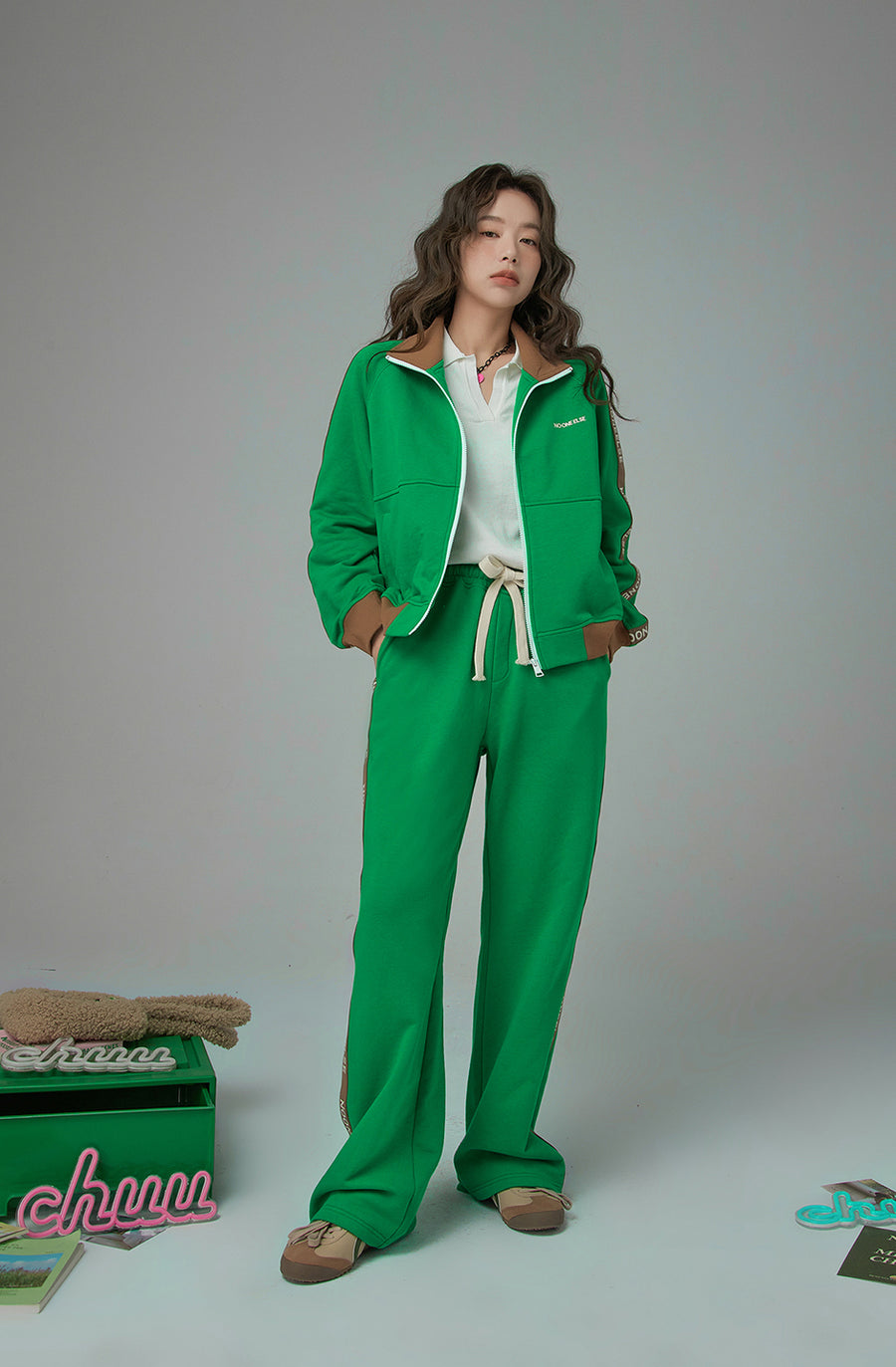 CHUU Never Too Much Track Zip-Up