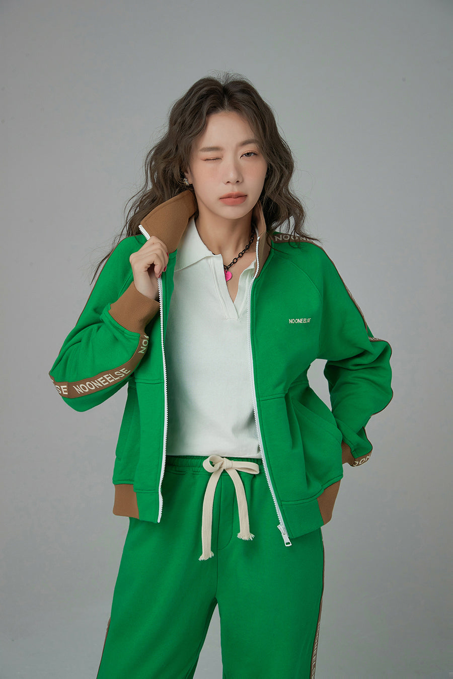CHUU Never Too Much Track Zip-Up