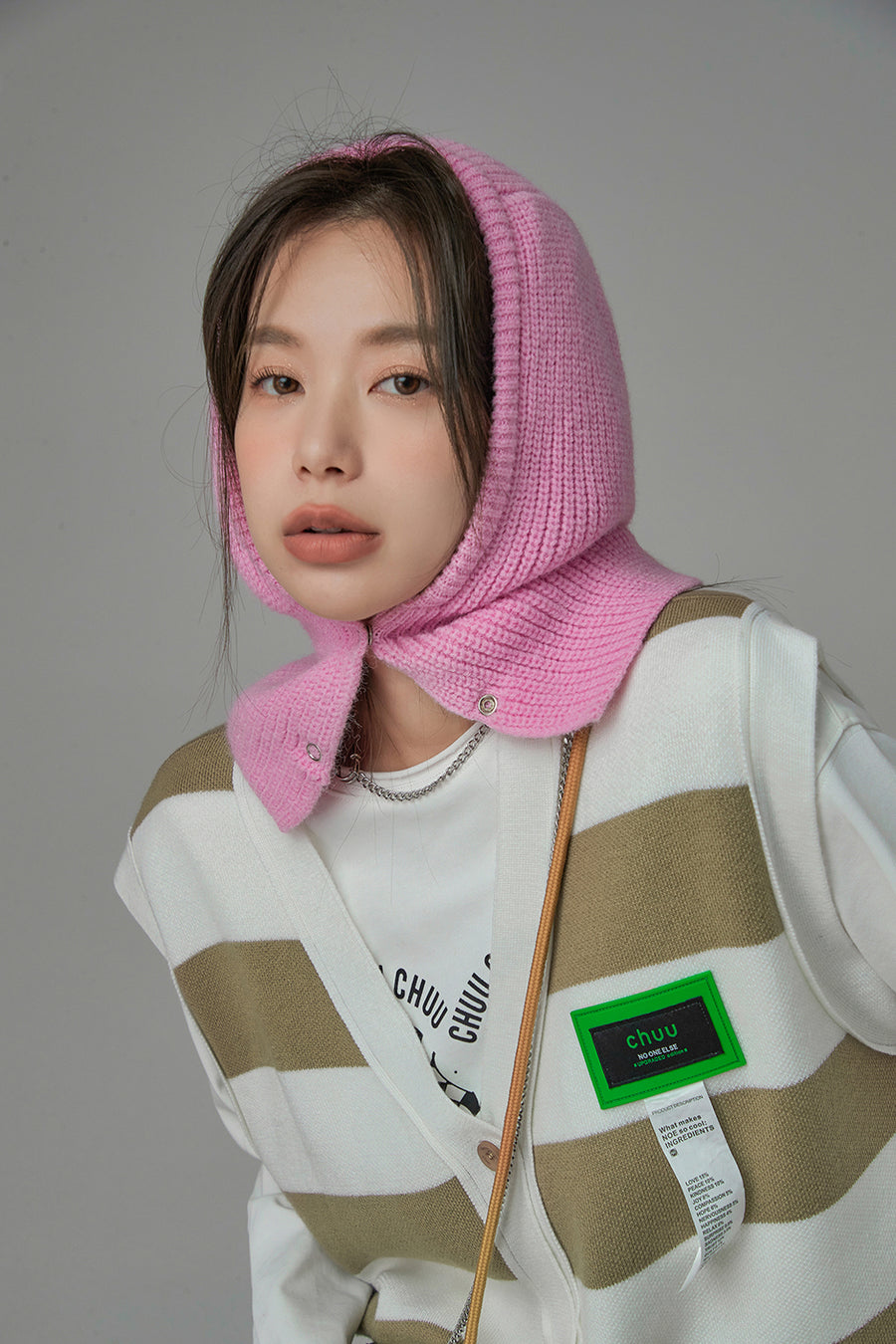 CHUU Hopelessly Dreaming Stripes Knit Vest