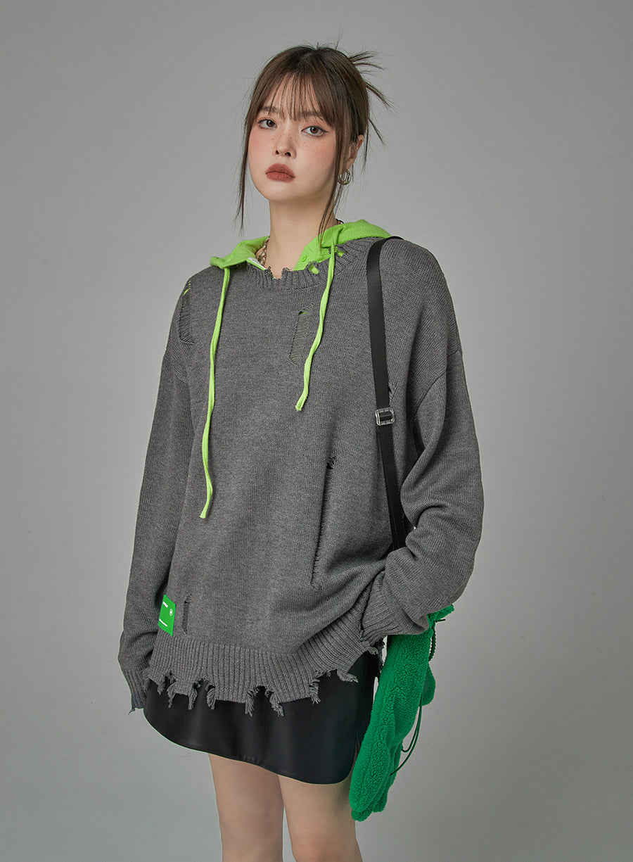 CHUU Let Me Tell You Something Knit Sweater
